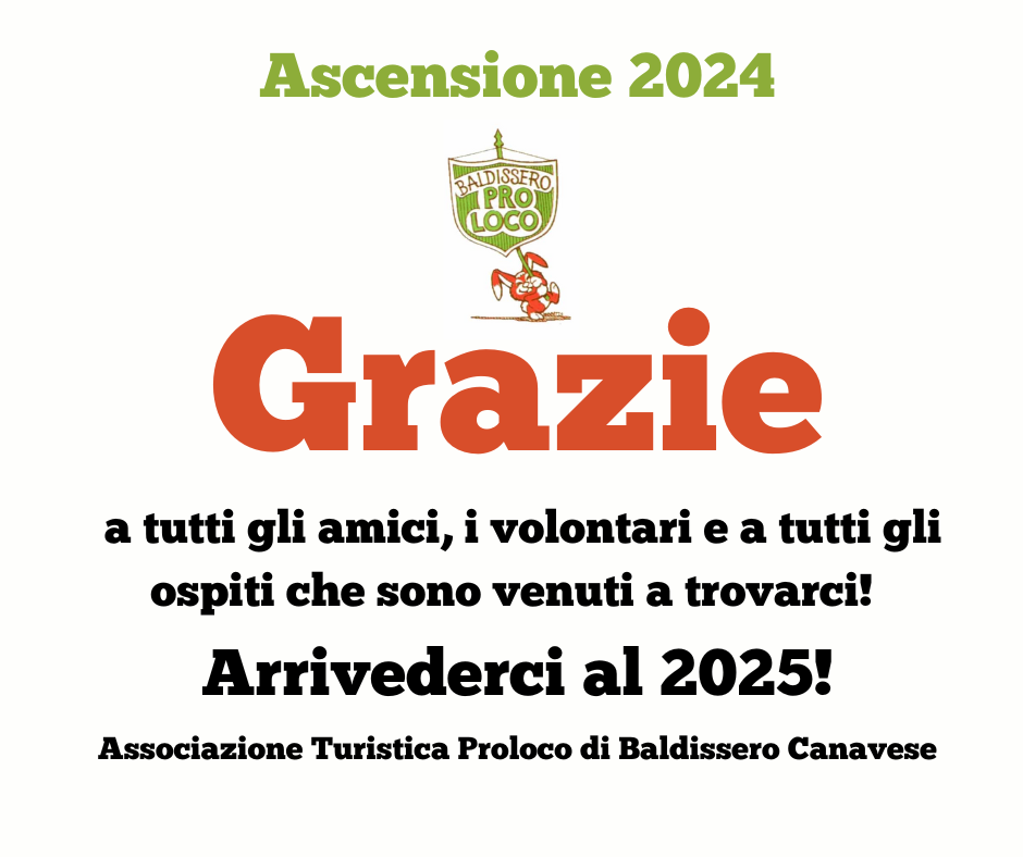 Ascensione 2024 - Ringraziamento